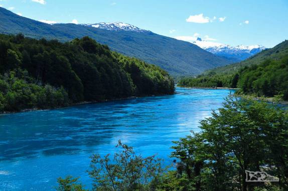 O rio Baker e sua cor inacreditável, na região de Cochrane, na Carretera Austral, no sul do Chile